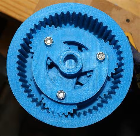 A set of 3D printed mechanical gears